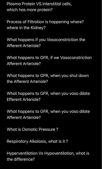 Please Help This Is My Study Guide For The Urinary System And Parts Of The Respiratory System Please Answer All The Ques 1