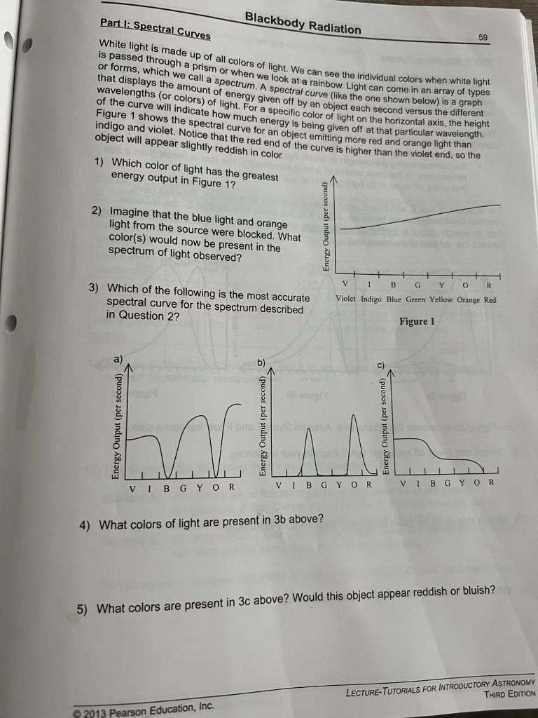 Part 1 Spectral Curves White Light Is Made Up Of All Colors Of Light We Can See The Individual Colors When White Light 1