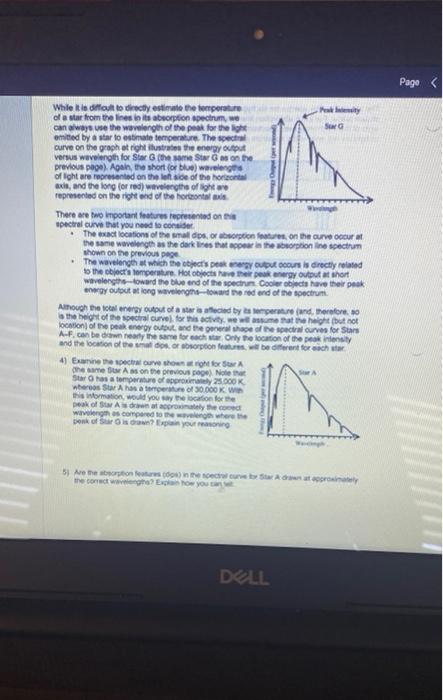 While It Is Difficult To Directly Estimate The Temperature Of A Star From The Lines In Its Absorption Spectrum We Can A 1