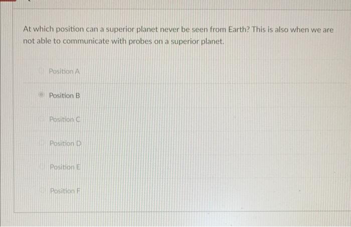 Which List Has Possible Positions For A Superior Planet Positions C And D Positions E And F Positions A And B Positions 3