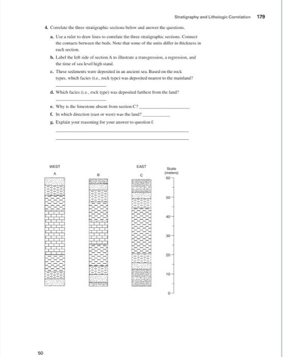 9 As Sea Level Changed During The Deposition Of The Tapeats Sandslone Cand Werlying Rock Units Was The Sea Mainly To 6