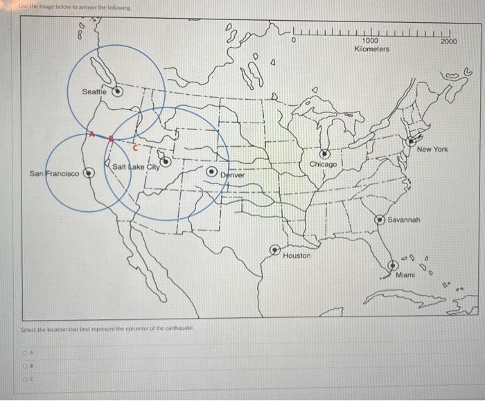 Live The Image Below To Answer The Following Da San Francisco Ca Of Dc Seattle 15 Salt Lake City Select The Location Tha 1