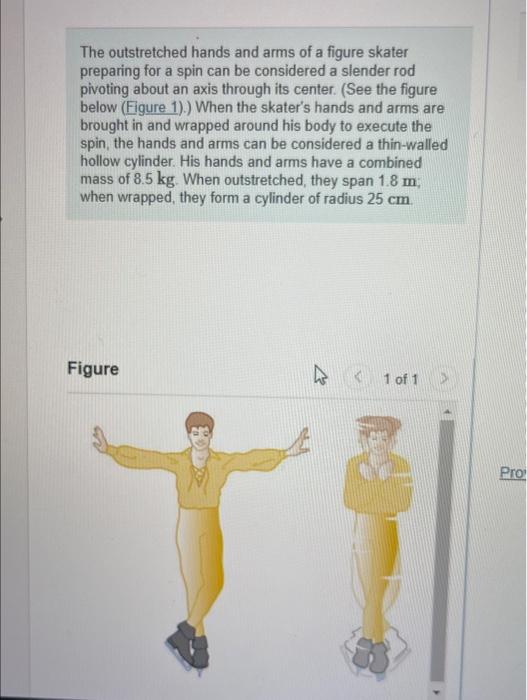 The Outstretched Hands And Arms Of A Figure Skater Preparing For A Spin Can Be Considered A Slender Rod Pivoting About A 1