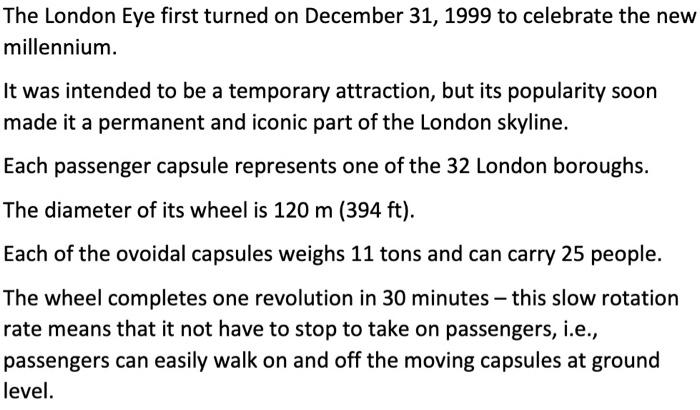 The London Eye First Turned On December 31 1999 To Celebrate The New Millennium It Was Intended To Be A Temporary Attr 1