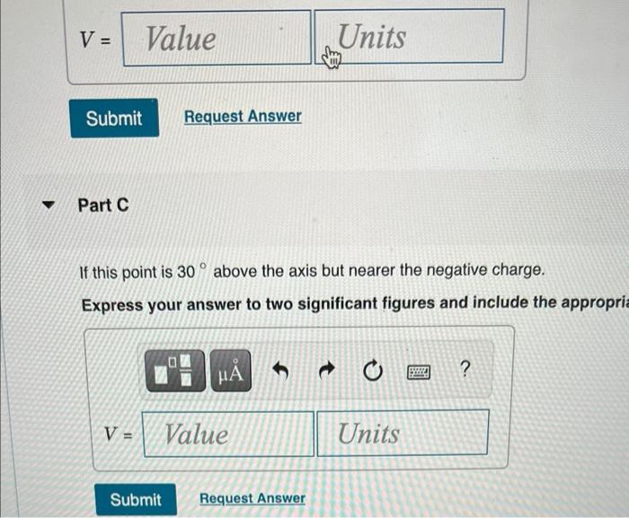 Calculate The Electric Potential Due To A Dipole Whose Dipole Moment Is 3 2x10 30 C M At A Point R 2 4x10 9 M Away Su 3