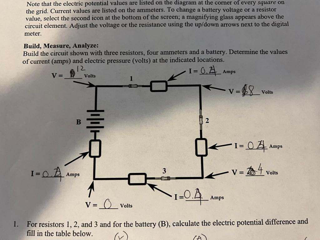 2 How Does The Current In Each Resistor I I2 I3 Compare To One Another And To The Current In The Battery Ib 3 2