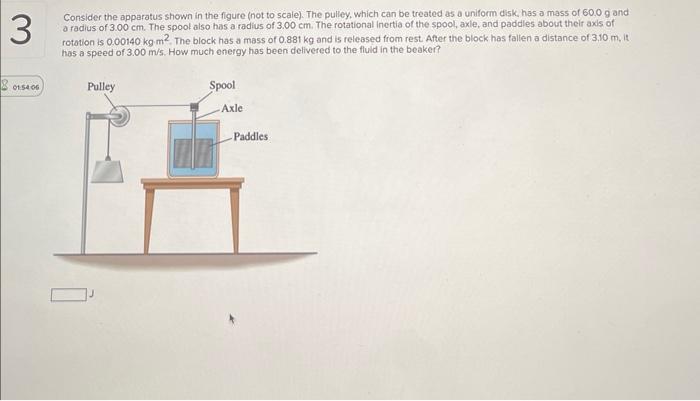 3 Consider The Apparatus Shown In The Figure Not To Scale The Pulley Which Can Be Treated As A Uniform Disk Has A M 1