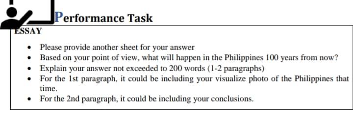 Please Provide Another Sheet For Your Answer Based On Your Point Of View What Will Happen In The Philippines 100 Ye 1