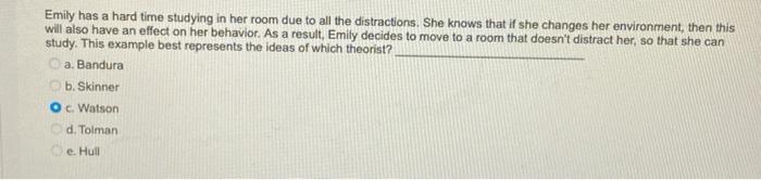 Emily Has A Hard Time Studying In Her Room Due To All The Distractions She Knows That If She Changes Her Environment T 1