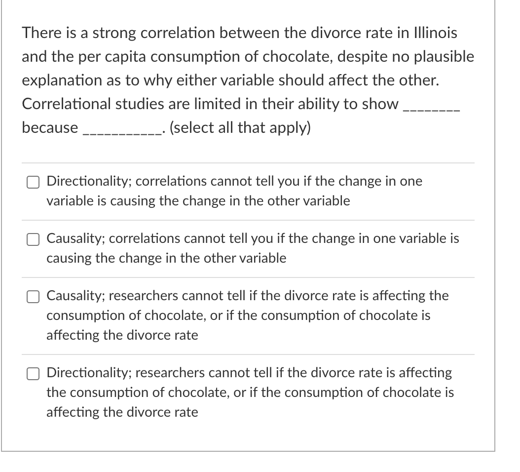There Is A Strong Correlation Between The Divorce Rate In Illinois And The Per Capita Consumption Of Chocolate Despite 1