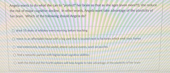 Angela Wants To Do What She Can To Protect Her Brain So That As She Ages Even More She Reduce The Risk Of Major 1