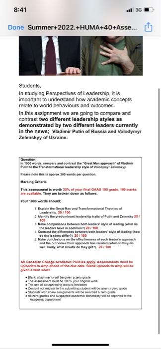 8 41 Done Summer 2022 Huma 40 Asse Huma 40 Assessment 2 Comparing And Contrasting Leadership Styles Students In St 2