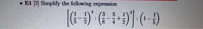 D1 2 Simplify The Following Expression 51 21 3 83 45 21 3 1 51 1