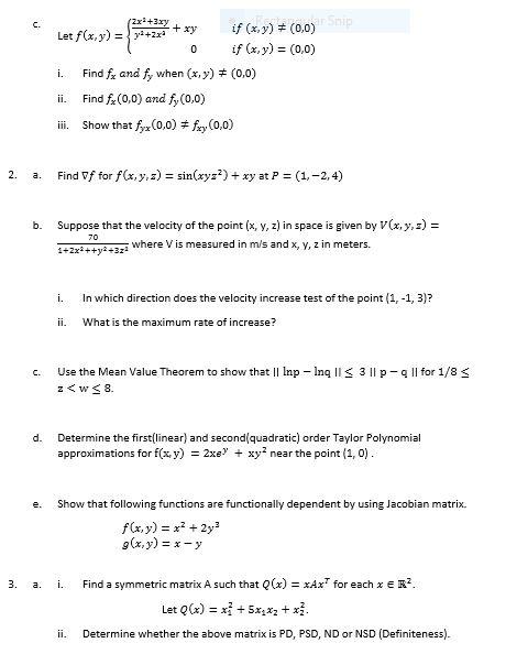 C Let F X Y Y2 2x22x2 3xy Xy0 If X Y 0 0 If X Y 0 0 I Find Fx And Fy When X Y 0 0 Ii Find Fx 1