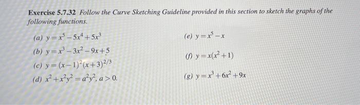 Exercise 5 7 32 Follow The Curve Sketching Guideline Provided In This Section To Sketch The Graphs Of The Following Func 1