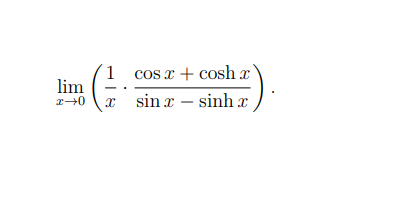 X 0lim X1 Sinx Sinhxcosx Coshx 1