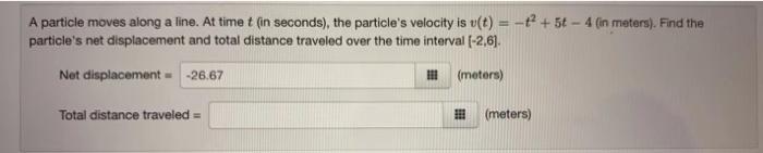 A Particle Moves Along A Line At Time T In Seconds The Particle S Velocity Is V T T2 5t 4 In Meters Find The Pa 1