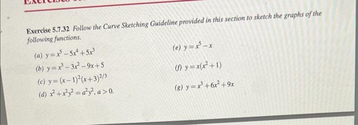 Exercise 5 7 32 Follow The Curve Sketching Guideline Provided In This Section To Sketch The Graphs Of The Following Func 1