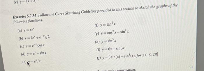 Exercise 5 7 34 Follow The Curve Sketching Guideline Provided In This Section To Sketch The Graphs Of The Following Func 1