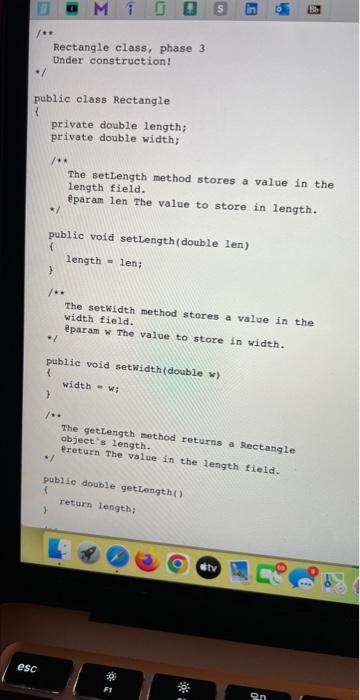 Points Possible 100 Use Rectangle Java And Lengthwidthdemo Java Create New Method In The Rectangle Class Called Getarea 3