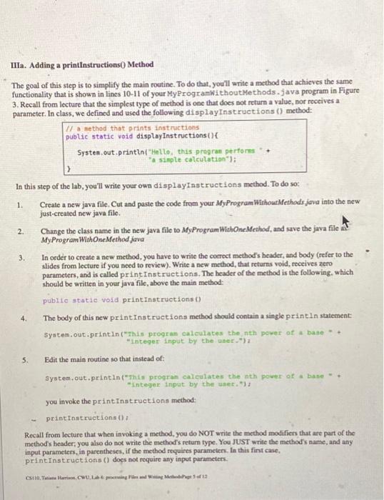 In This Lab You Ll Gain Experience With Files Random Numbers And Methods What You Learn In This Lab Should Be Helpful 5