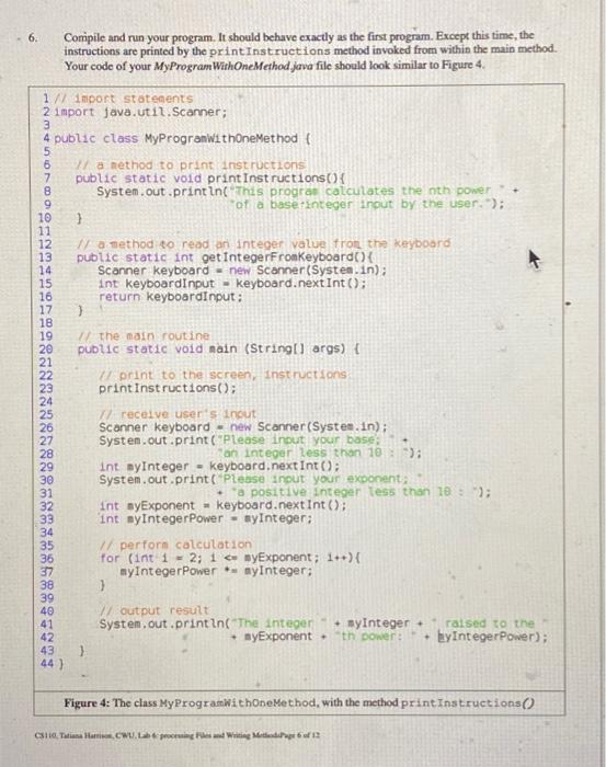 In This Lab You Ll Gain Experience With Files Random Numbers And Methods What You Learn In This Lab Should Be Helpful 6