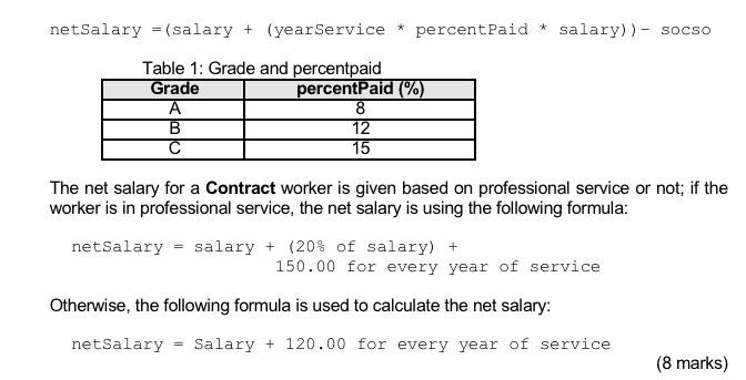 A Write The Following Method Definition Named Netsalary For Both Subclasses That Calculate And Return The Net Salary 2