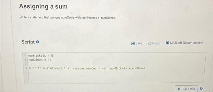 Assigning A Sum Write A Statement That Assigns Numcoins With Numnickels Numdimes Fahrenheit To Celsius Using Multiple 1