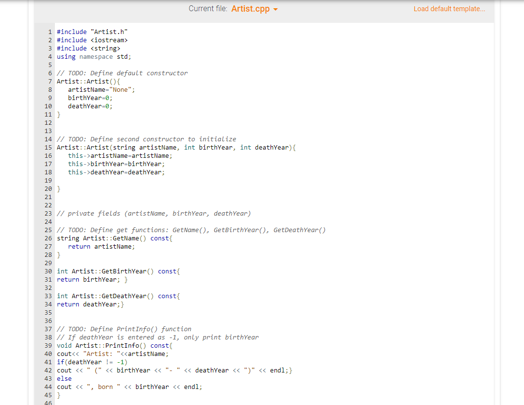 Lab 8 24 C Artwork Label Classes Constructors 5