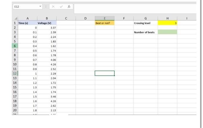 Part B Counting Heart Beats The Worksheet Hear Beat Contains 2 Columns Of Data Obtained Tom A Puise Oxmeter Sensoc Co 7