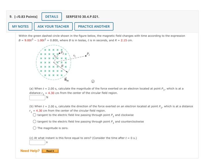9 0 83 Points Details Serpse10 30 4 P 021 My Notes Ask Your Teacher Practice Another Within The Green Dashed Circl 1
