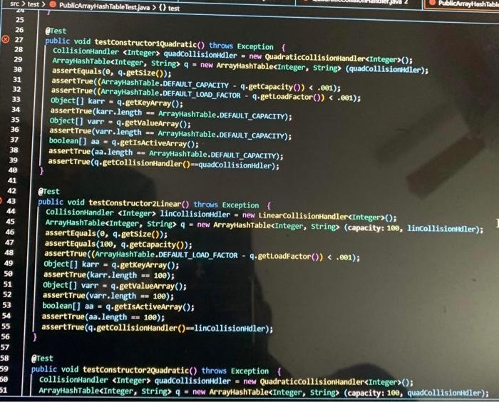 Arrayhashtable Java Linearcollisiomhandler Java Quadraticcollisionhandler Java Hashtable Java Publicarrayhashtabletest J 12