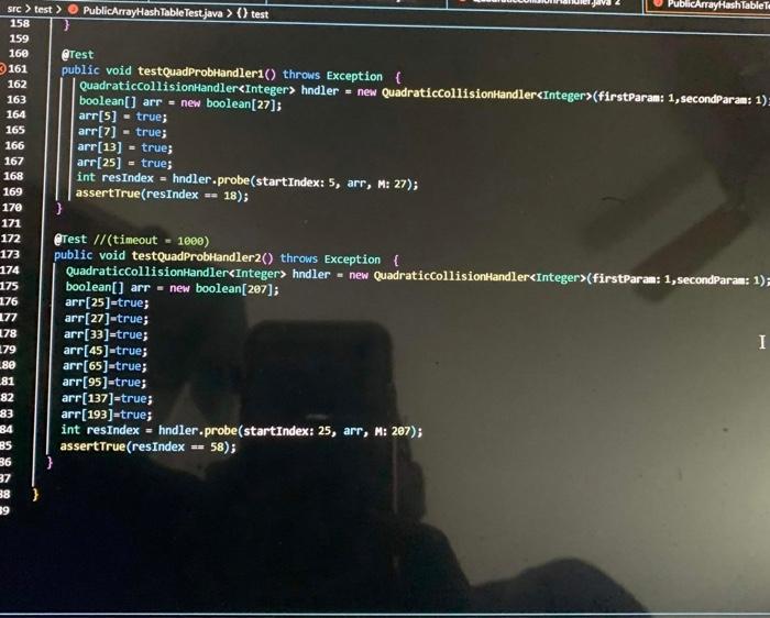 Arrayhashtable Java Linearcollisiomhandler Java Quadraticcollisionhandler Java Hashtable Java Publicarrayhashtabletest J 17