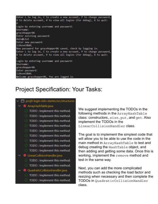 Arrayhashtable Java Linearcollisiomhandler Java Quadraticcollisionhandler Java Hashtable Java Publicarrayhashtabletest J 19