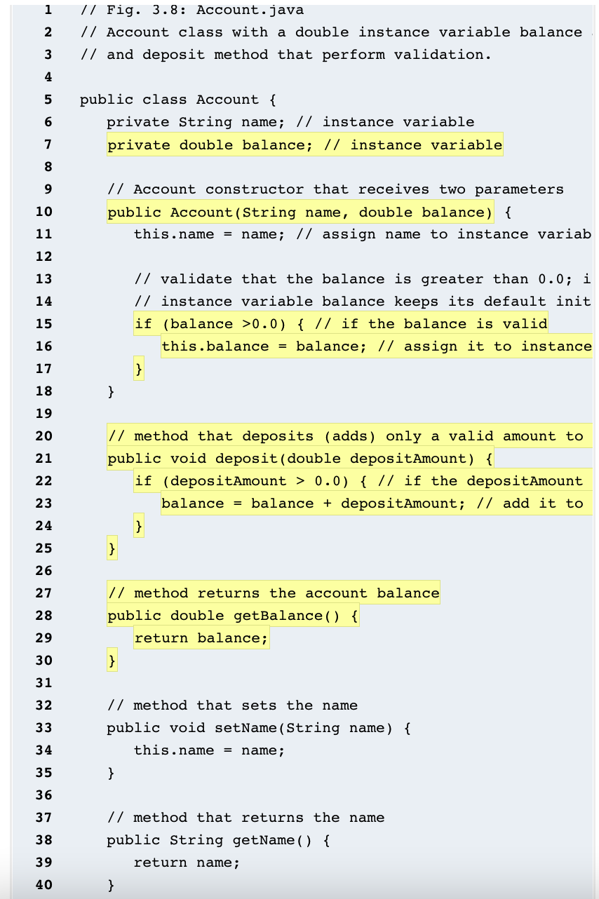 Modify Class Account Fig 3 8 To Provide A Method Called Withdraw That Withdraws Money From An Account Ensure That Th 1