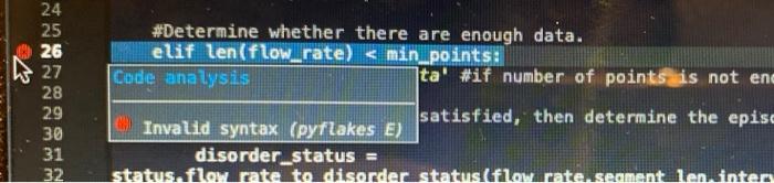 Determine Whether There Are Enough Data Elif Len Flow Rate Min Points Min Points 20 Determine Whether All Algori 1