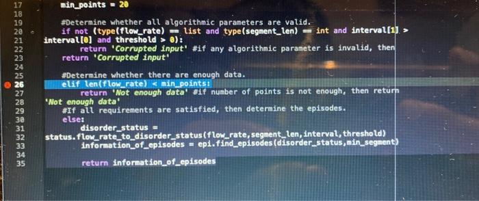 Determine Whether There Are Enough Data Elif Len Flow Rate Min Points Min Points 20 Determine Whether All Algori 2