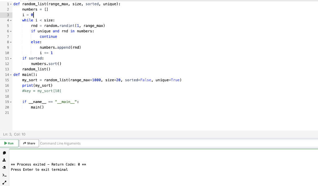 Hi Just Trying To 1 Write A Function Random List Range Max Size That Returns A List Of Size Random Numbers In Range 1