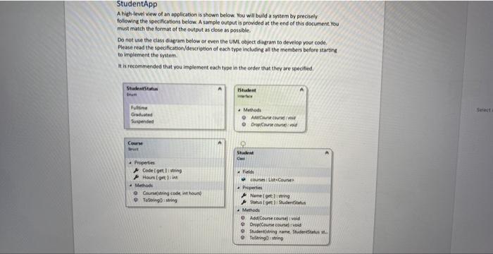 Studentapp A Bigh Level View Of An Application Is Shown Below You Will Build A System By Precisely Following The Speci 1