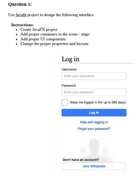 Use Jaxafx Project To Design The Following Interface Instructions Create Javafx Project Add Proper Containers To T 1