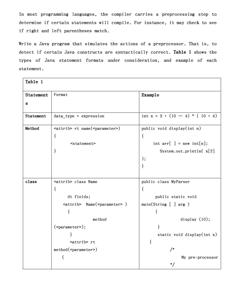 In Most Programming Languages The Compiler Carries A Preprocessing Step To Determine If Certain Statements Will Compile 1