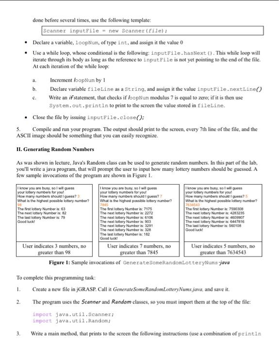 In This Lab You Ll Gain Experience With Files Random Numbers And Methods What You Learn In This Lab Should Be Helpful 2