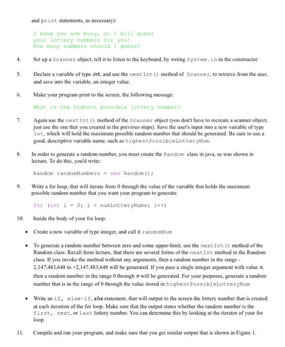In This Lab You Ll Gain Experience With Files Random Numbers And Methods What You Learn In This Lab Should Be Helpful 3