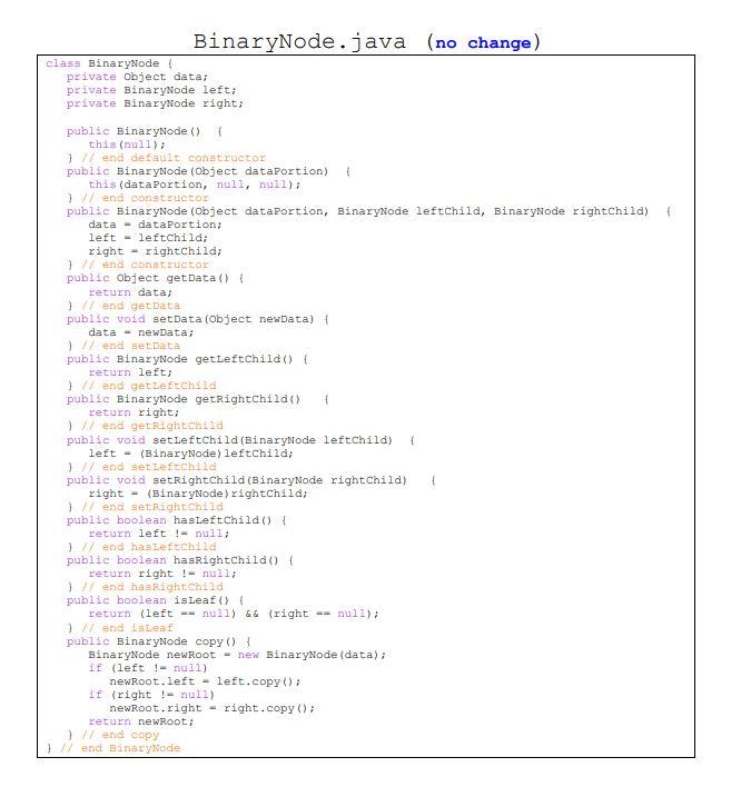 Complete Six Methods In Java Program Binarytree Java To Get The Height Of The Binary Tree To Get The Number Of Nodes 6