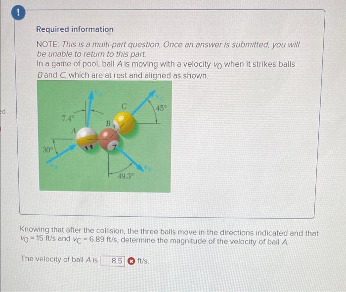 Required Information Note This Is A Multi Part Question Once An Answer Is Submitted You Will Be Unable To Return To T 1