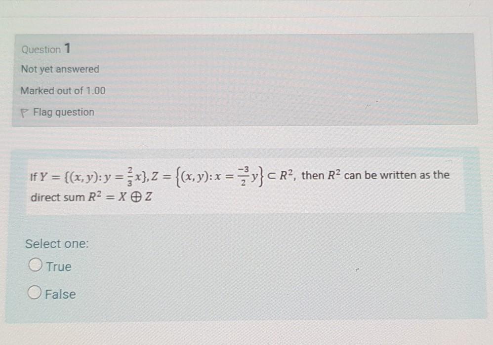 Question 1 Not Yet Answered Marked Out Of 1 00 P Flag Question If Y X Y Y X Z X Y X Y Cr2 Then R2 1