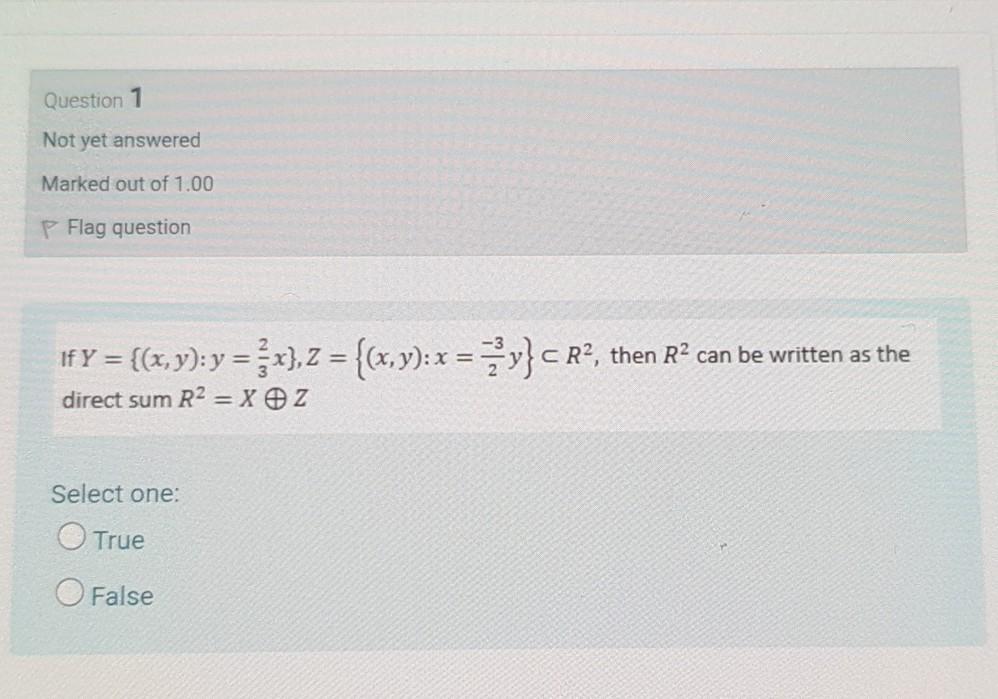 Question 1 Not Yet Answered Marked Out Of 1 00 P Flag Question If Y X Y Y X Z X Y X Y Cr2 Then R2 1