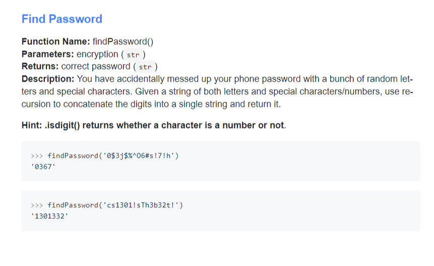 Please Solve It As Python Use Recursion 1