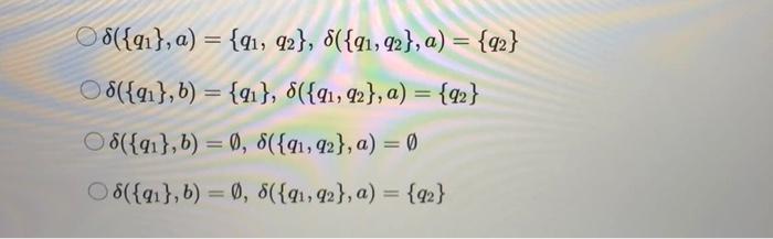Question 18 1 Point In The Below Table There Is An Nfa In The Left Column And An Input Transition Function T For That 2