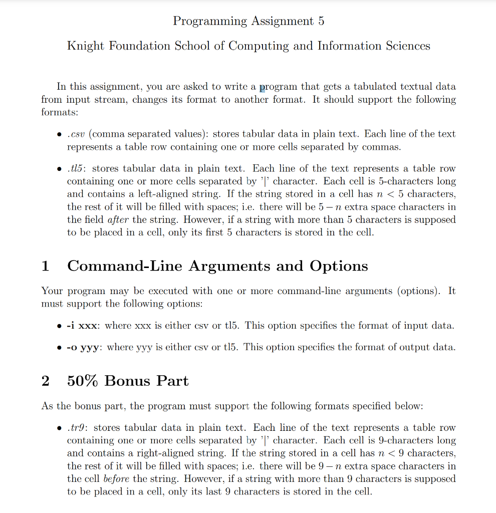 Programming Assignment 5 Knight Foundation School Of Computing And Information Sciences In This Assignment You Are Aske 1